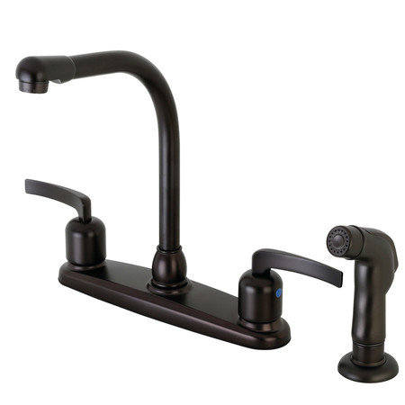 KINGSTON FB755EFLSP 8-Inch Centerset Kitchen Faucet with Sprayer FB755EFLSP